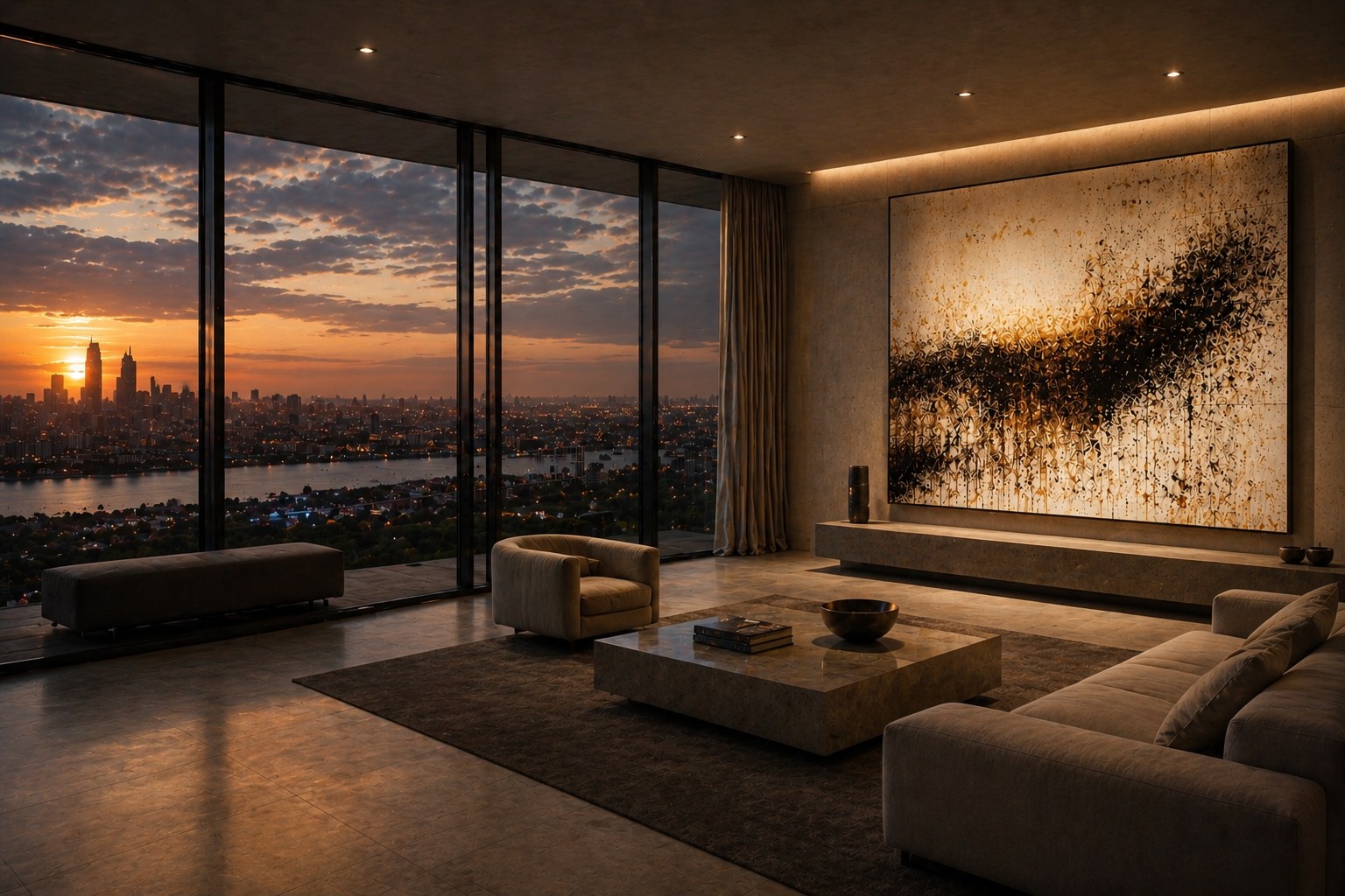 Intérieur AWA Gallery avec œuvre