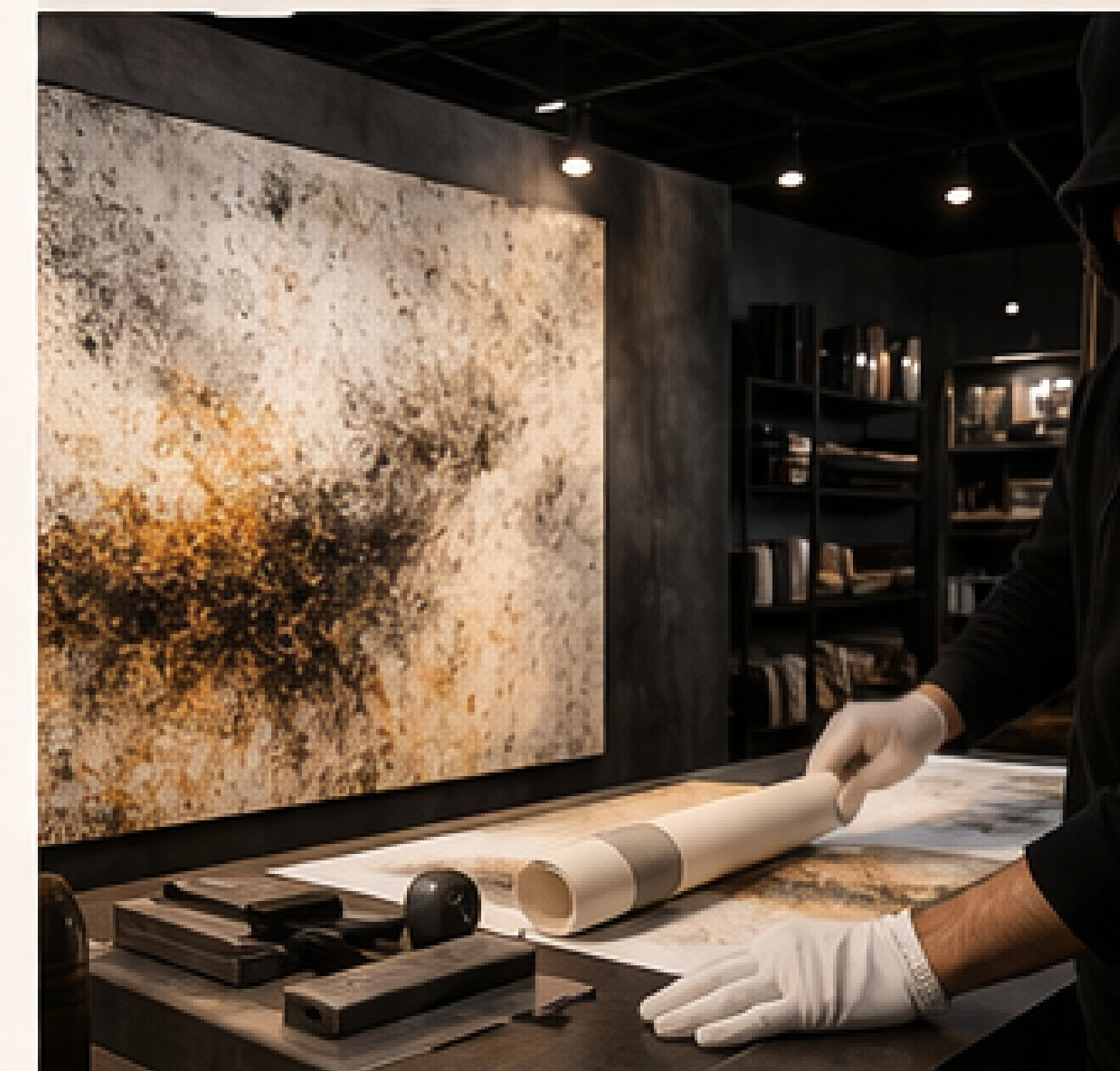 Production d'une œuvre en atelier