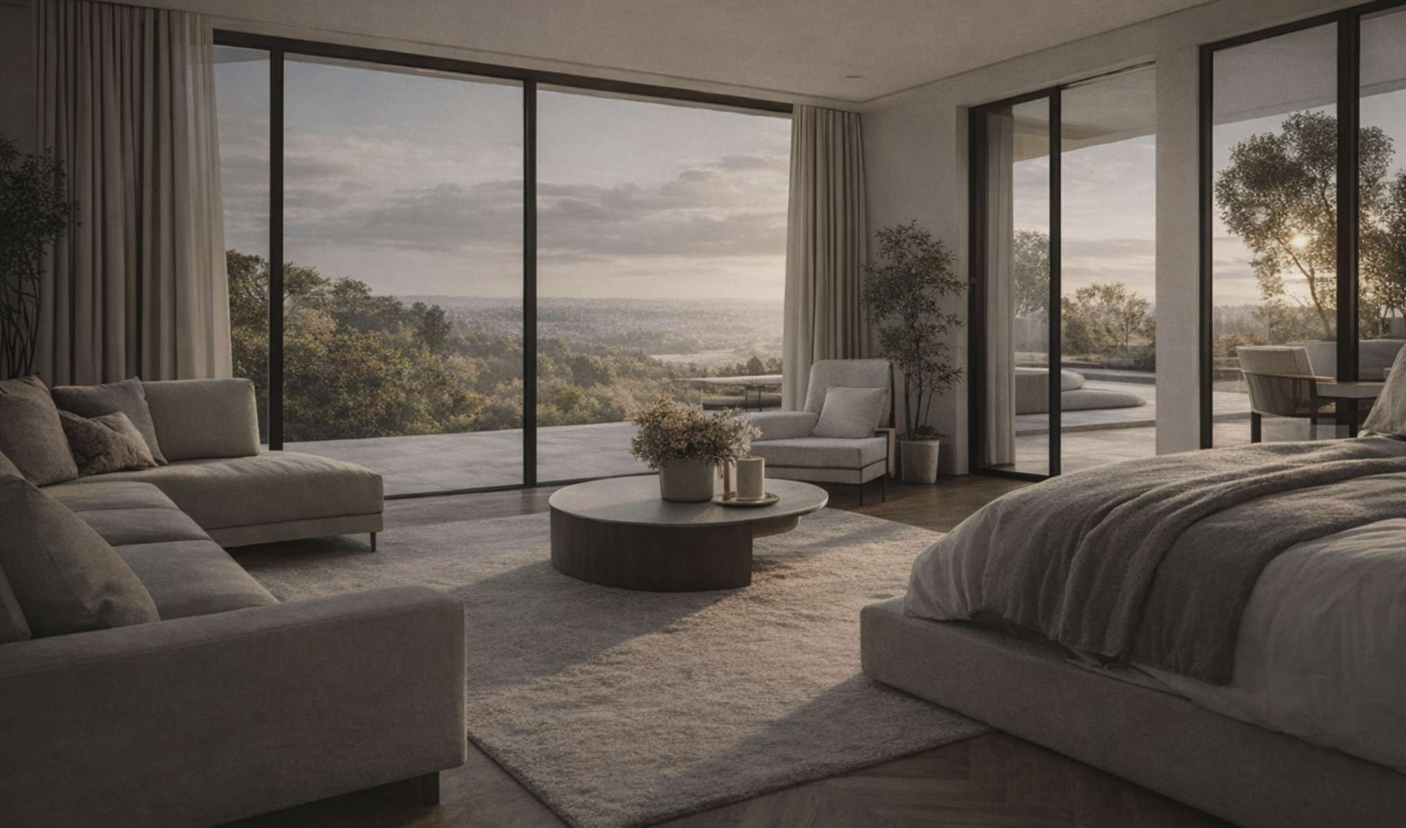 Intérieur AWA Living avec vue