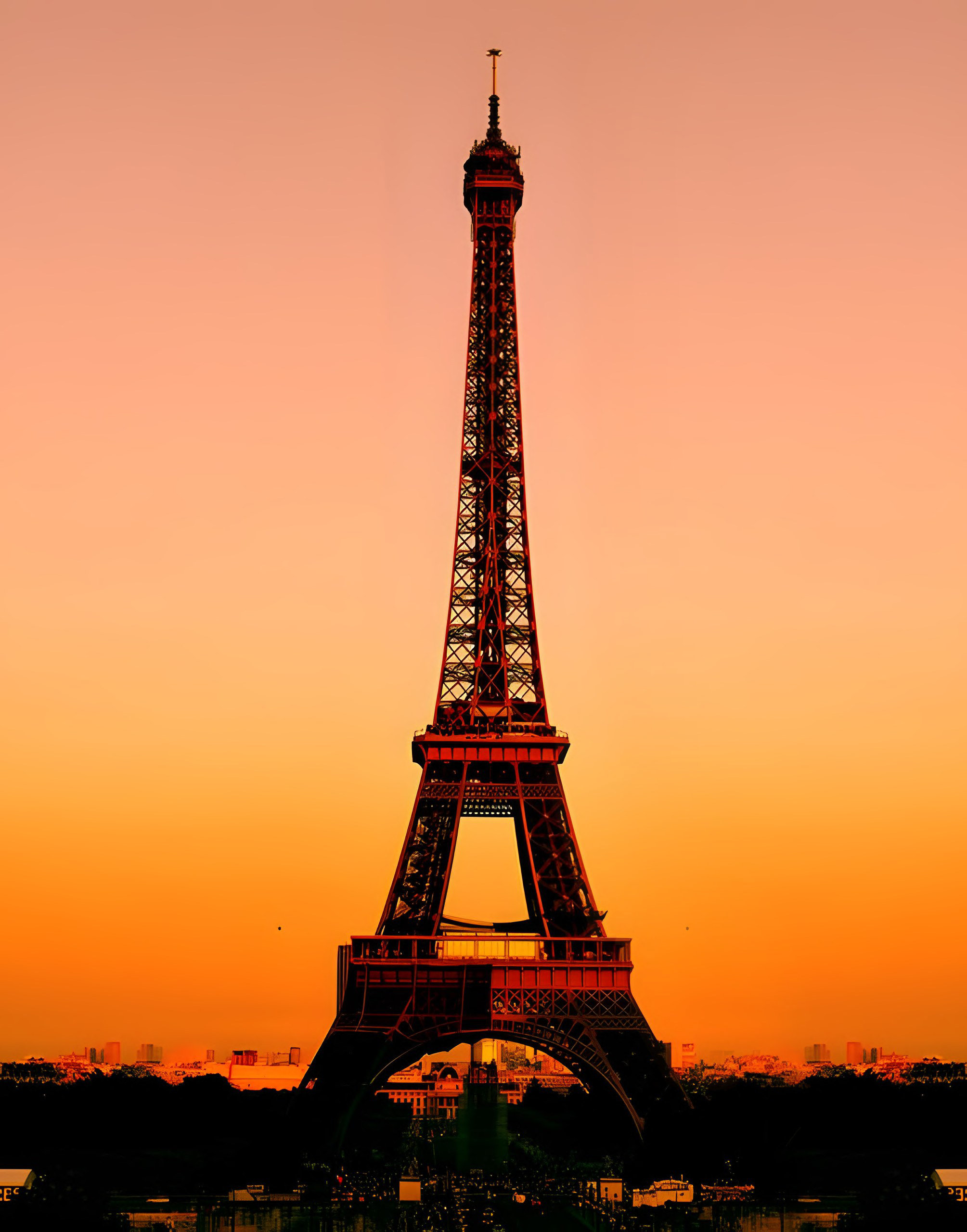 Paris au coucher du soleil